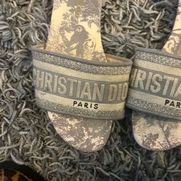 Grey Christian Dior 100% authentic slides! - Picture 2 of 6